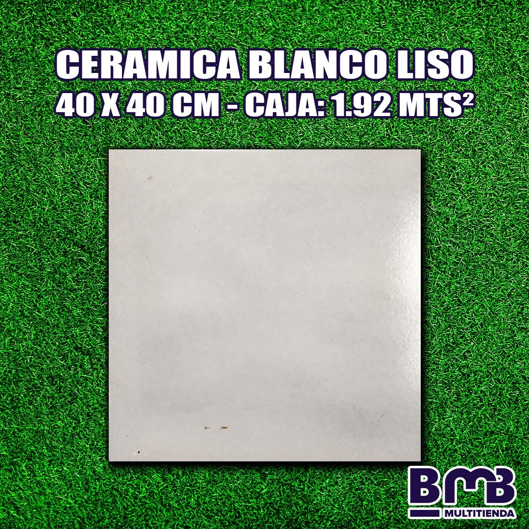 Ceramica Blanca lisa (400X400MM) SAN MARINO - PRECIO X MTRS²